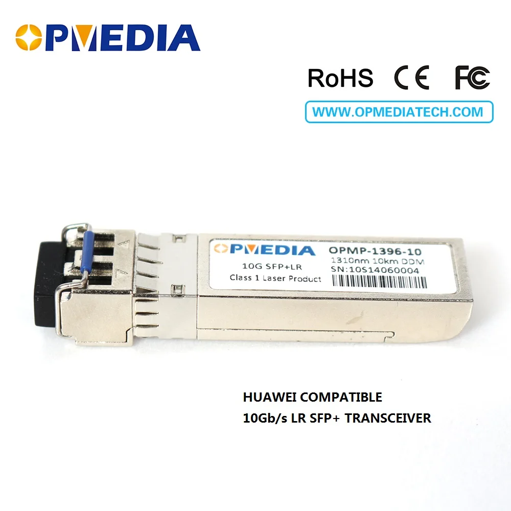 10GBASE-LR SFP+ transceiver,10G 1310nm 10KM optical module with dual LC connector and DDM,100% compatible with HuaWei equipment
10GBASE-LR SFP+ transceiver,10G 1310nm 10KM optical module with dual LC connector and DDM,100% compatible with HuaWei equipment