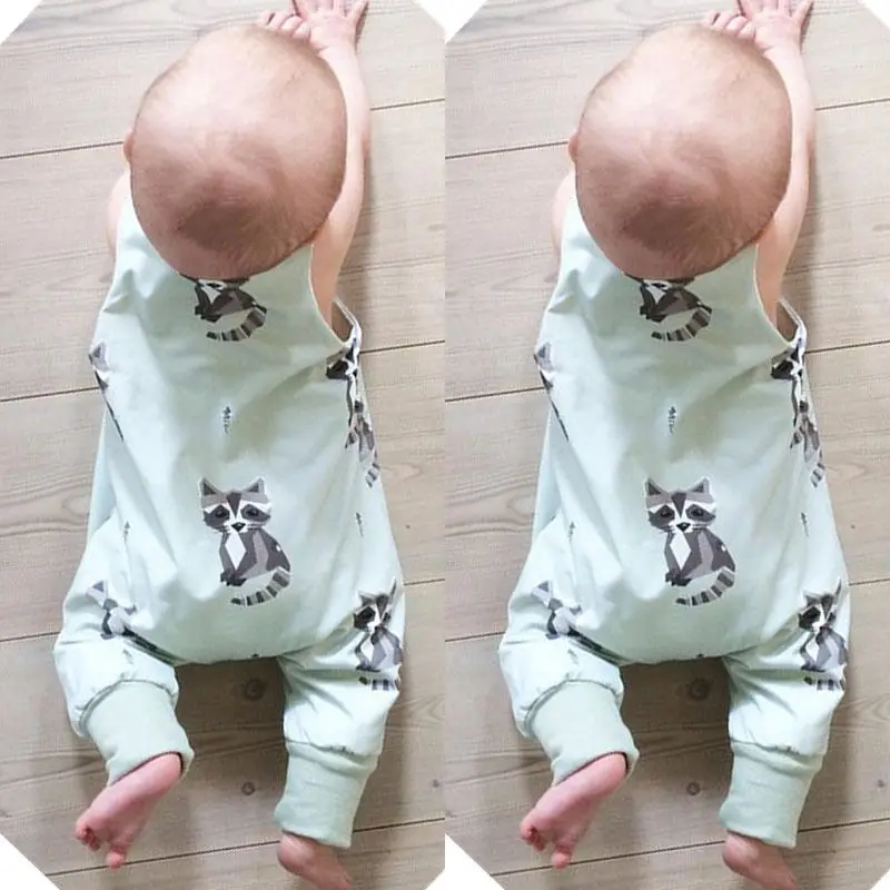 2019 Newborn Cartoon Romper Infant Baby Boy Girls Raccoon Romper Sleeveless Jumpsuit Outfits Baby Clothes 0-24M
2019 Newborn Cartoon Romper Infant Baby Boy Girls Raccoon Romper Sleeveless Jumpsuit Outfits Baby Clothes 0-24M