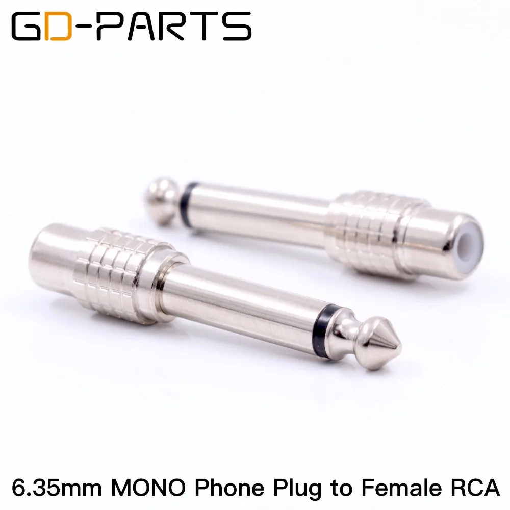 1/4" 6.35mm Mono Headphone Plug to Female RCA Jack Connector Socket Hifi Audio Speaker AMP MIC Connector Converter Adapter 2PCS
1/4" 6.35mm Mono Headphone Plug to Female RCA Jack Connector Socket Hifi Audio Speaker AMP MIC Connector Converter Adapter 2PCS
