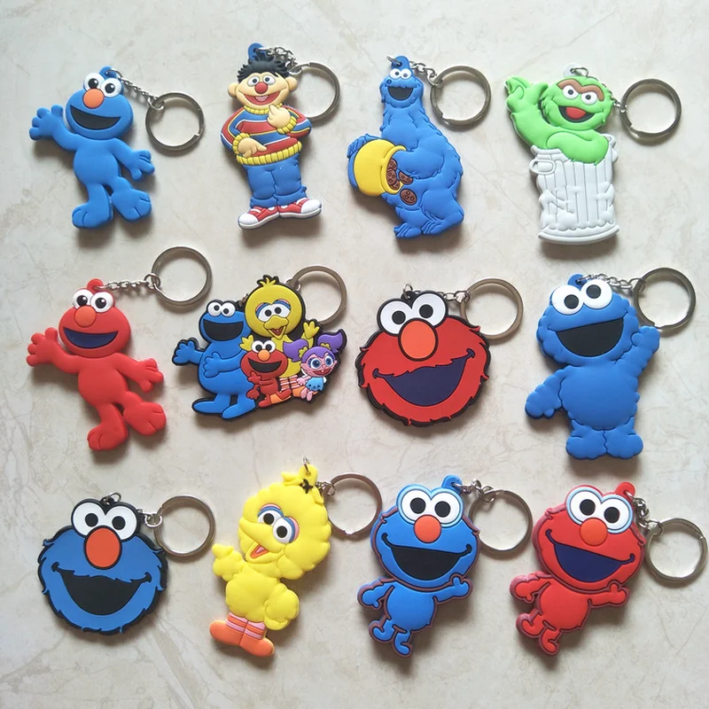 Anime Sesame Street keychain Elmo Big Bird Cookie Monster Oscar Ernie Little Plum cute fun cartoon PVC pendant key chain jewelry
Anime Sesame Street keychain Elmo Big Bird Cookie Monster Oscar Ernie Little Plum cute fun cartoon PVC pendant key chain jewelry