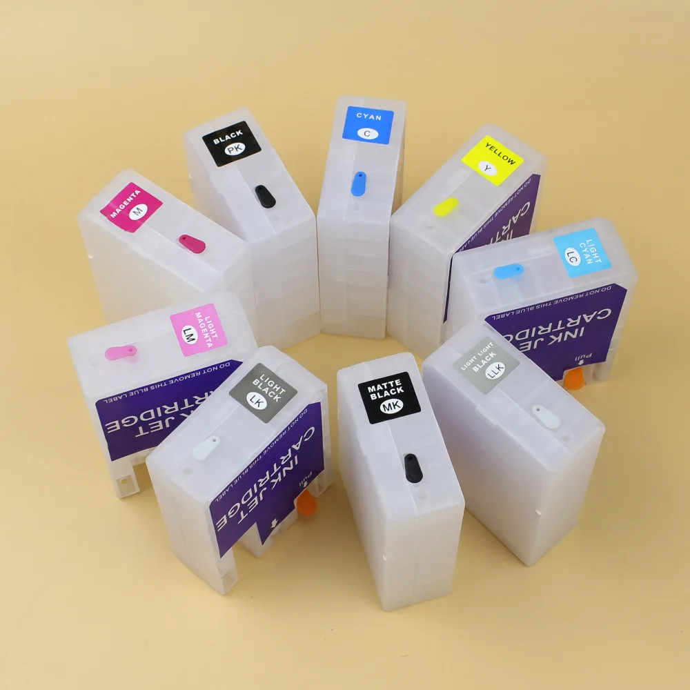 9pcs/lot 80ml T5801-T5809 Empty refillable ink cartridge with ARC chip for Epson 3800 3880 printer
9pcs/lot 80ml T5801-T5809 Empty refillable ink cartridge with ARC chip for Epson 3800 3880 printer