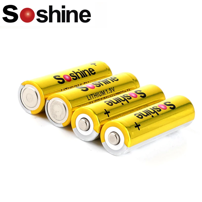 

Soshine AA 1.5V 3000mAh FR 6 Mignon LITHIUM Batteries with Super Continuous Discharge for Camera / Flashlight / Headlamp / Toys