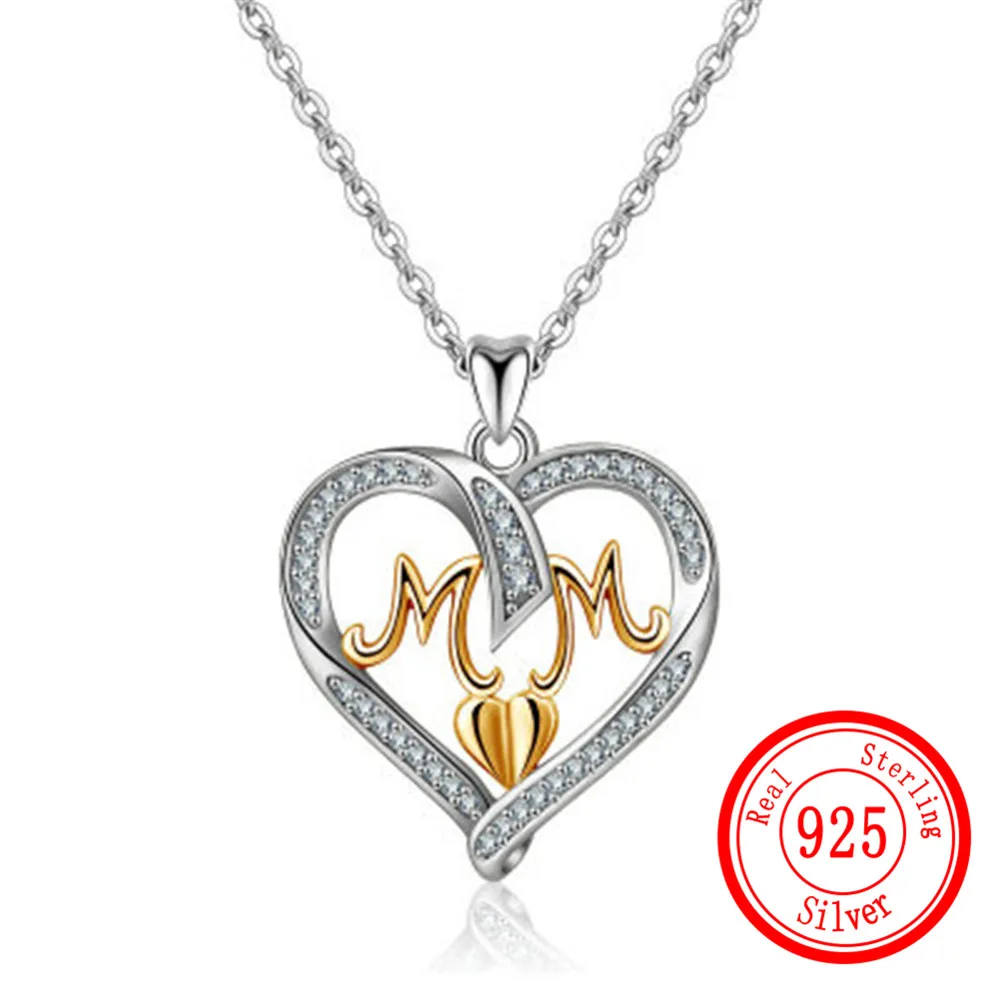 Mother's Day S925 Sterling Silver Necklace Pendant Heart Shaped Standard Silver MOM Charm Pendant Jewelry for Women's Gifts
Mother's Day S925 Sterling Silver Necklace Pendant Heart Shaped Standard Silver MOM Charm Pendant Jewelry for Women's Gifts
