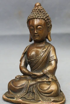 Folk Chinese Bronze Copper Shakyamuni Tibet Joss Sakyamuni Buddha Robe Statue
Folk Chinese Bronze Copper Shakyamuni Tibet Joss Sakyamuni Buddha Robe Statue