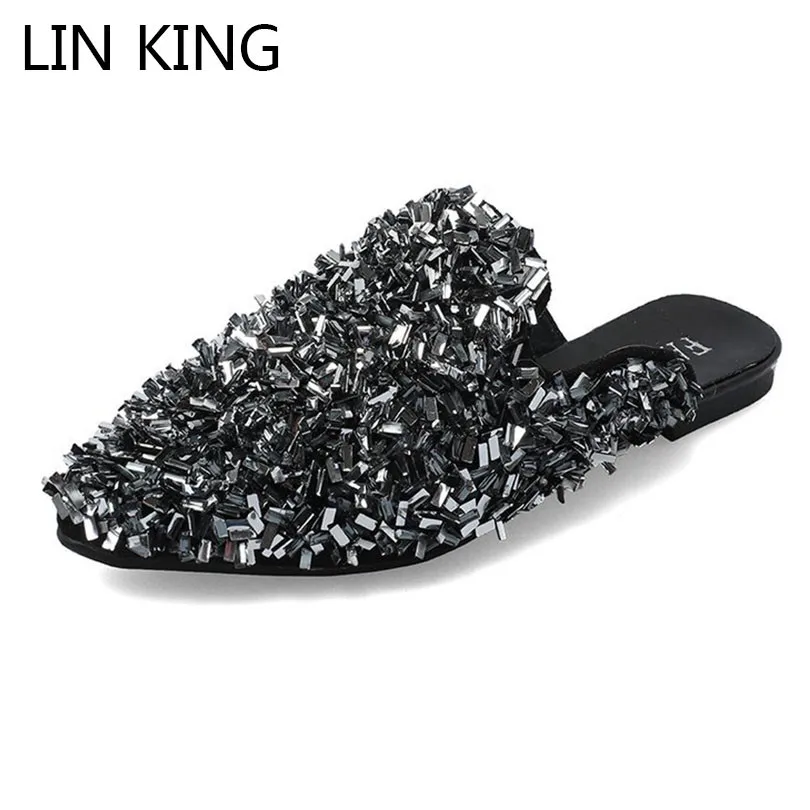 LIN KING Fashion Rhinestone Women Flats Slippers Top Quality Ladies Outdoor Slides Flip Flops Non Slip Bling Summer Casual Shoes
LIN KING Fashion Rhinestone Women Flats Slippers Top Quality Ladies Outdoor Slides Flip Flops Non Slip Bling Summer Casual Shoes