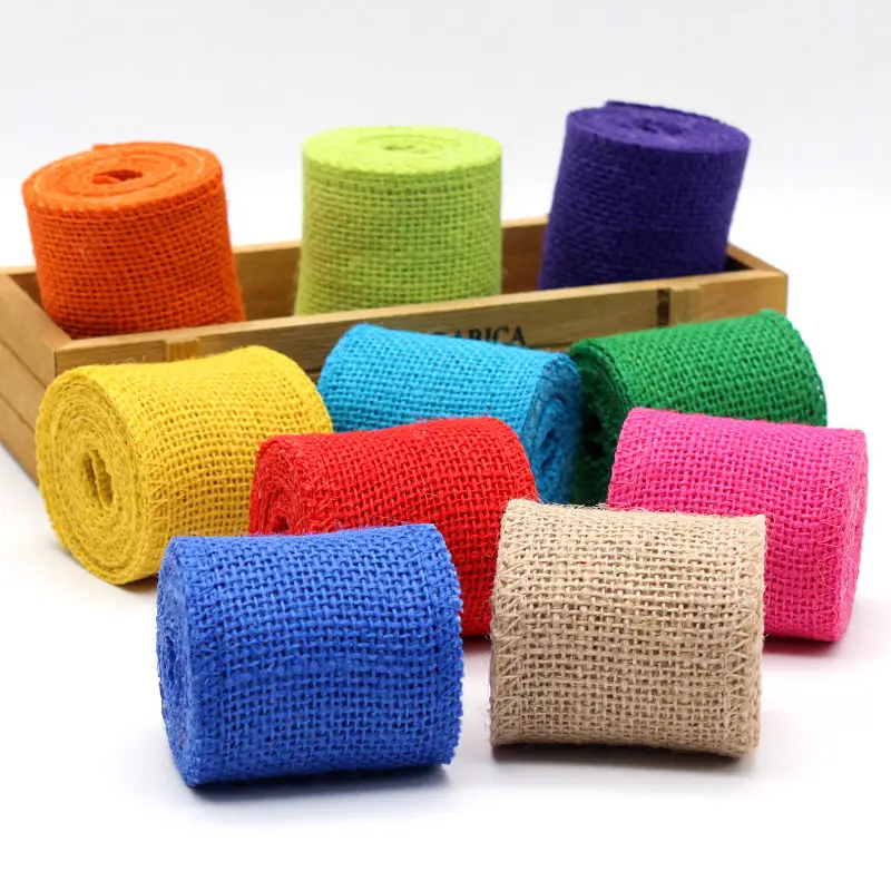 2meter/Roll 60mm/Width Colorful Natural Vintage Jute Burlap Ribbon DIY Weddings Belt Strap Floristry Wedding Party Decor Craft
2meter/Roll 60mm/Width Colorful Natural Vintage Jute Burlap Ribbon DIY Weddings Belt Strap Floristry Wedding Party Decor Craft
