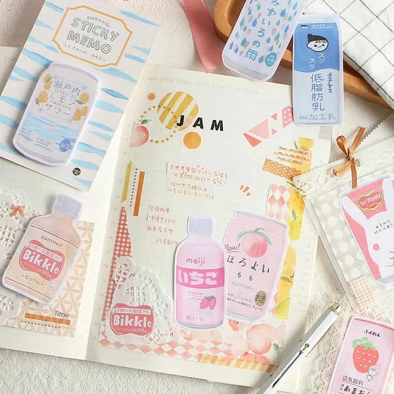 Креативный милый персиковый напиток серии Memo Pad Kawaii N-Times липкие Примечания Papelaria