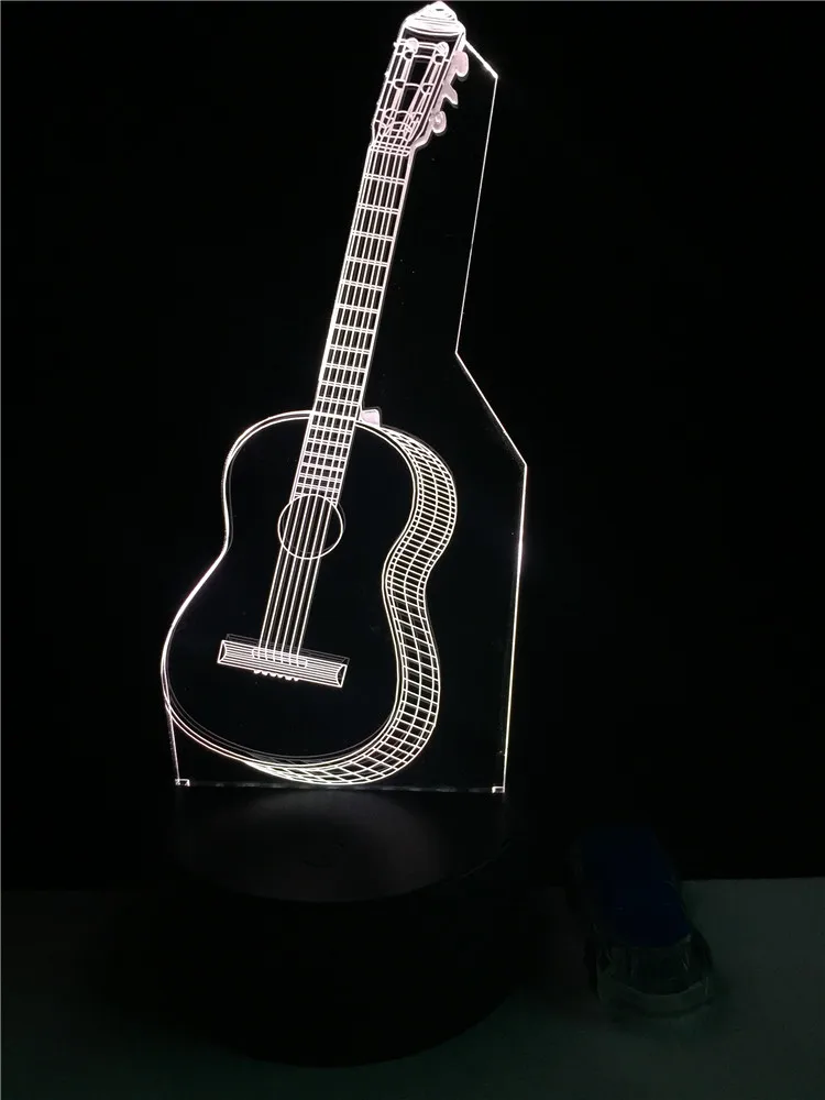 Guitar Shap 3D Illusion Lamp Multicolor LED Desk Table Night Light Control Colors Changing Decoration LED Lamp Fashion Creative
Guitar Shap 3D Illusion Lamp Multicolor LED Desk Table Night Light Control Colors Changing Decoration LED Lamp Fashion Creative