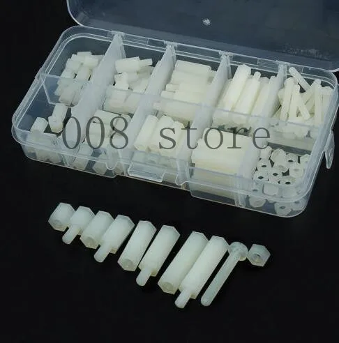 120Pcs/Set M3 Nylon Hex Spacers Screw Nut Stand-off Plastic Parts Plastic Standoff Set White Kit Sample Box
120Pcs/Set M3 Nylon Hex Spacers Screw Nut Stand-off Plastic Parts Plastic Standoff Set White Kit Sample Box