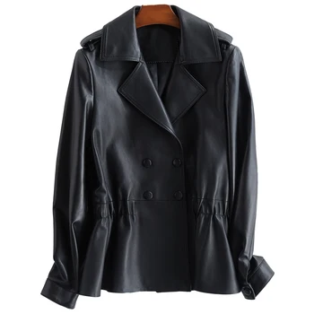 New arrival 2019 autumn winter notched collar natural sheepskin leather jacket women slim waist real leather coat outerwear
New arrival 2019 autumn winter notched collar natural sheepskin leather jacket women slim waist real leather coat outerwear