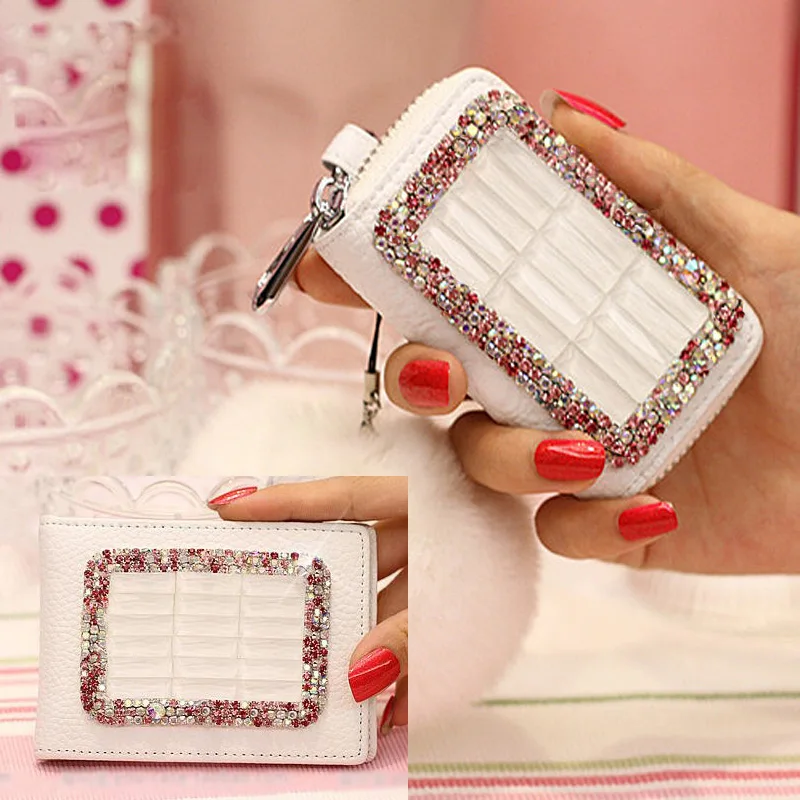 New Leather Diamond Key Case for Car Crystal Rhinestone Key Holder Housekeeper Keys Cover Women Gril Auto Driver License Bag
New Leather Diamond Key Case for Car Crystal Rhinestone Key Holder Housekeeper Keys Cover Women Gril Auto Driver License Bag