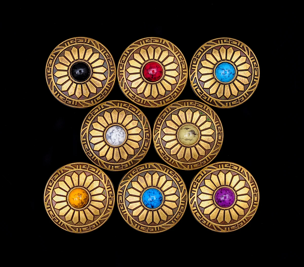 10pcs 1" Brass Southeast Tribal Sun Flower Turquoise Concho For Leathercraft Wallet Belt Saddle Headstall Bridle Decor
10pcs 1" Brass Southeast Tribal Sun Flower Turquoise Concho For Leathercraft Wallet Belt Saddle Headstall Bridle Decor