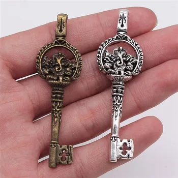 WYSIWYG 2pcs 66mm Antique Silver Color Antique Bronze Plated Elephant Key Charm Key Elephant Pendants Elephant Key Pendants 
WYSIWYG 2pcs 66mm Antique Silver Color Antique Bronze Plated Elephant Key Charm Key Elephant Pendants Elephant Key Pendants