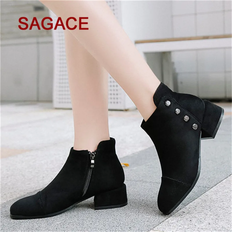 HB@Winter Boots Women 2018 Black Ankle Boots For Women Flock Square Thick Heel Slip On Ladies Shoes Boots
HB@Winter Boots Women 2018 Black Ankle Boots For Women Flock Square Thick Heel Slip On Ladies Shoes Boots