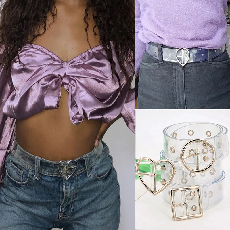 Fashion Transparent Women Belt Round Heart Shaped Metal Buckle Waist Belt Punk Clear Color Waistband for Ladies Jeans Pants
Fashion Transparent Women Belt Round Heart Shaped Metal Buckle Waist Belt Punk Clear Color Waistband for Ladies Jeans Pants