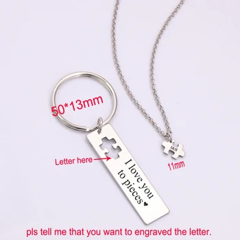 I Love You To Pieces Necklace Keychain Set Personalized Letter Jewelry Lover Couple Exclusive Gift Charm Holder Tag
I Love You To Pieces Necklace Keychain Set Personalized Letter Jewelry Lover Couple Exclusive Gift Charm Holder Tag