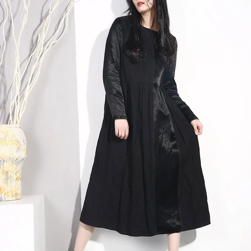LANMREM 2019 Women New Spring Pullover Round Neck Long Sleeve Black Hit Color Fold Split Joint Dress Fashion Tide Clothes JO570
LANMREM 2019 Women New Spring Pullover Round Neck Long Sleeve Black Hit Color Fold Split Joint Dress Fashion Tide Clothes JO570