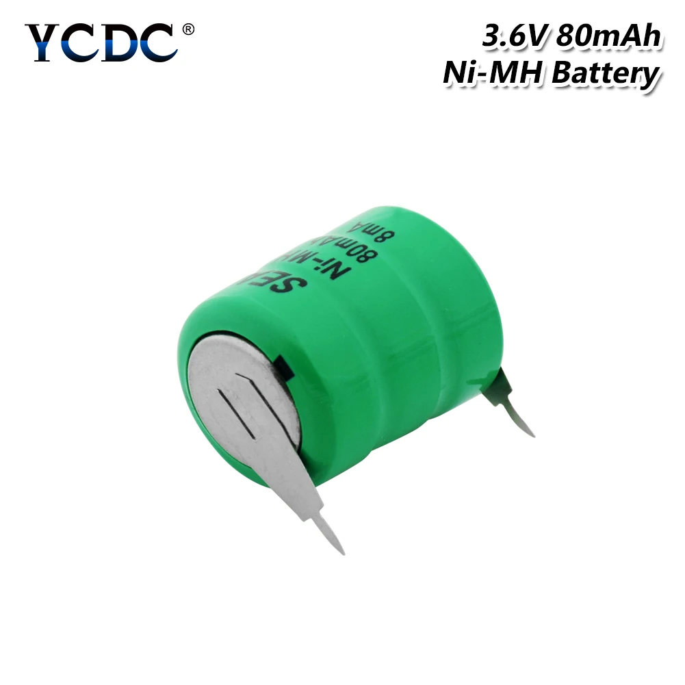 Ni-MH Li-Po Lithium Li-polymer 3.6Volt 80mAh Bateria Batteries Rechargeable Button Cell Battery Pack With Solder Pins for toy
Ni-MH Li-Po Lithium Li-polymer 3.6Volt 80mAh Bateria Batteries Rechargeable Button Cell Battery Pack With Solder Pins for toy