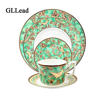 GLLead Western-style Ceramic Dinnerware Dinner Service Coffee Tea Cup Porcelain Tableware Saucer Knife and Fork Spoon Set
GLLead Western-style Ceramic Dinnerware Dinner Service Coffee Tea Cup Porcelain Tableware Saucer Knife and Fork Spoon Set