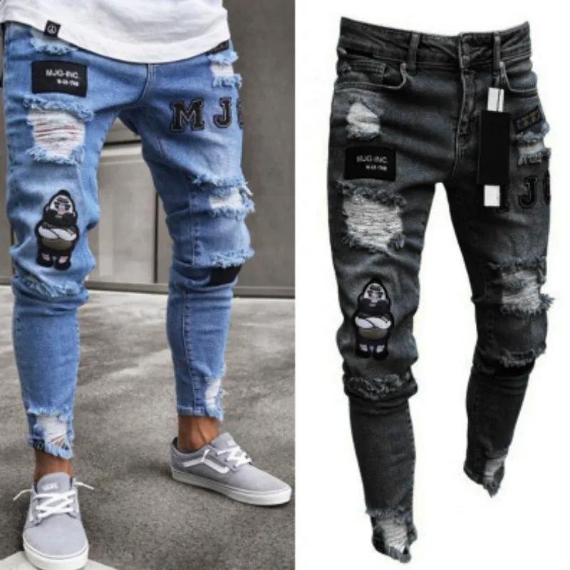 Men's Fashion Zipper Jeans Men's Fashion Knee Hole Zipper Small Foot Hole Explosive Men's Locomotive Jeans
Men's Fashion Zipper Jeans Men's Fashion Knee Hole Zipper Small Foot Hole Explosive Men's Locomotive Jeans
