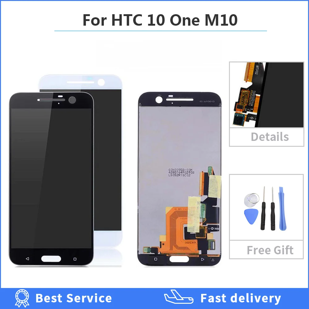 100% Tested New Screen For HTC 10 One M10 M10H LCD DIsplay + Touch Screen Digitizer Assembly Black White Replacement 5.2 Inch
100% Tested New Screen For HTC 10 One M10 M10H LCD DIsplay + Touch Screen Digitizer Assembly Black White Replacement 5.2 Inch