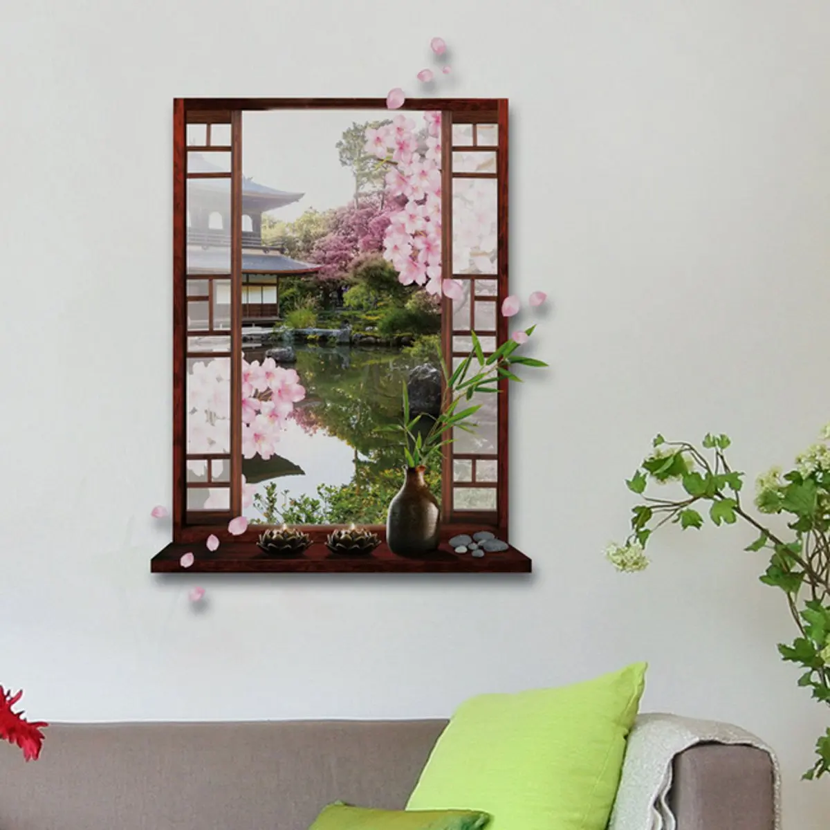 3D Window Flower Peach Blossom Flower Art Wall Sticker Removable Decal Mural Window Wall Poster Decorative Home Decor 70x50cm
3D Window Flower Peach Blossom Flower Art Wall Sticker Removable Decal Mural Window Wall Poster Decorative Home Decor 70x50cm