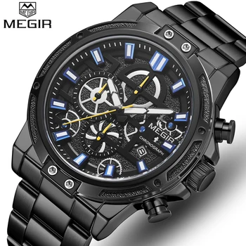 MEGIR Mens Watches Top Brand Luxury Men Army Military Chronograph Sport Watch Fashion Casual Quartz Calendar Wrist Watches 
MEGIR Mens Watches Top Brand Luxury Men Army Military Chronograph Sport Watch Fashion Casual Quartz Calendar Wrist Watches