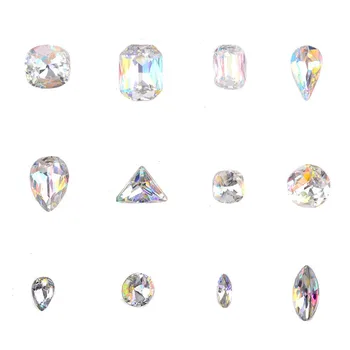 12Pcs/Lot Point Back Crystal AB Nail Rhinestones For Nails Art Decorations Glass Stone Manicure 3D Shiny Strass Gems
12Pcs/Lot Point Back Crystal AB Nail Rhinestones For Nails Art Decorations Glass Stone Manicure 3D Shiny Strass Gems