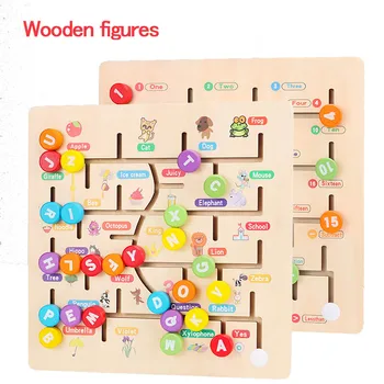 Early childhood education toys Montessori wooden toy maze sliding jigsaw puzzle board alphanumeric matching toys for children
Early childhood education toys Montessori wooden toy maze sliding jigsaw puzzle board alphanumeric matching toys for children