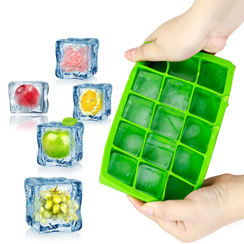 15 Grids Silicone Square Shape Form Ice Cube Mold Tray Fruit Popsicle Ice Cream Maker for Wine Kitchen Bar Drinking Accessories
15 Grids Silicone Square Shape Form Ice Cube Mold Tray Fruit Popsicle Ice Cream Maker for Wine Kitchen Bar Drinking Accessories