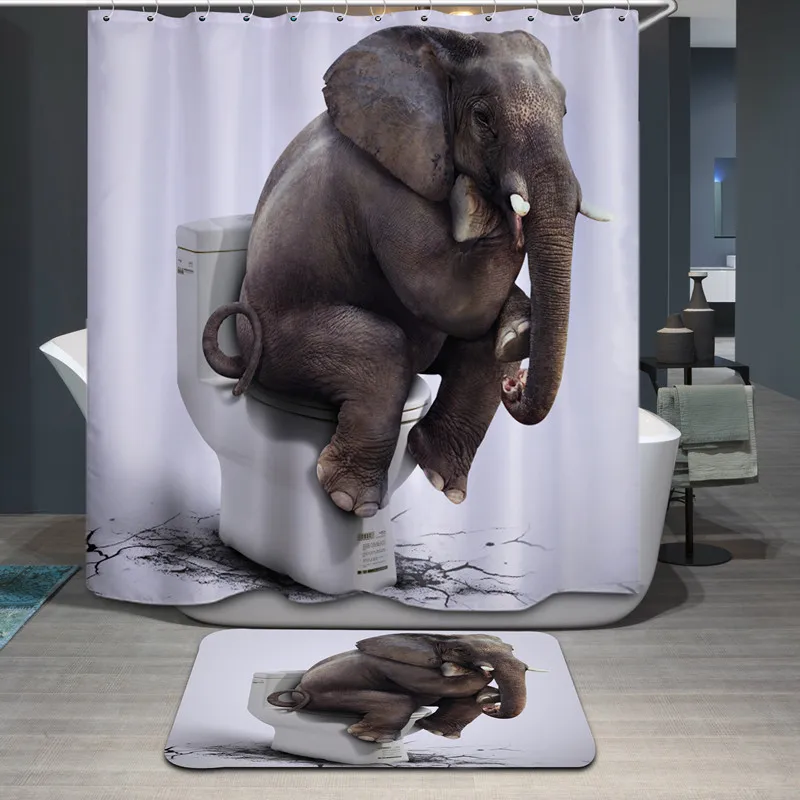 High Quality Cartoon Shower Curtain Polyester Waterproof Home Bathroom Curtains 3D Printed Elephent thicken shower curtains
High Quality Cartoon Shower Curtain Polyester Waterproof Home Bathroom Curtains 3D Printed Elephent thicken shower curtains