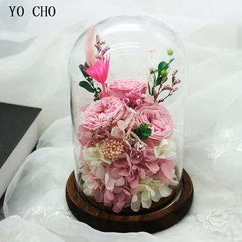 YO CHO Immortal Flower Rose In Flask Preserved Flower In Glass Cover Romantic Gift Valentine's Day Birthday Gifts Box Home Decor
YO CHO Immortal Flower Rose In Flask Preserved Flower In Glass Cover Romantic Gift Valentine's Day Birthday Gifts Box Home Decor