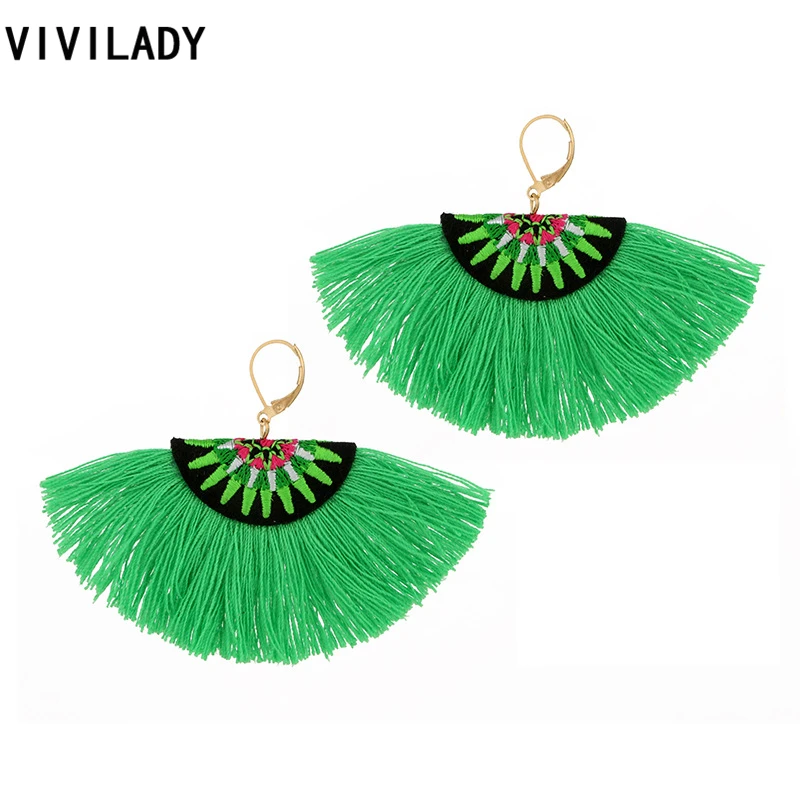 VIVILADY New Ethnic Handmade Tassel Fan Shaped Drop Dangle Earrings Women Statement Geometric Jewelry Brinco Bijoux Party Gifts
VIVILADY New Ethnic Handmade Tassel Fan Shaped Drop Dangle Earrings Women Statement Geometric Jewelry Brinco Bijoux Party Gifts