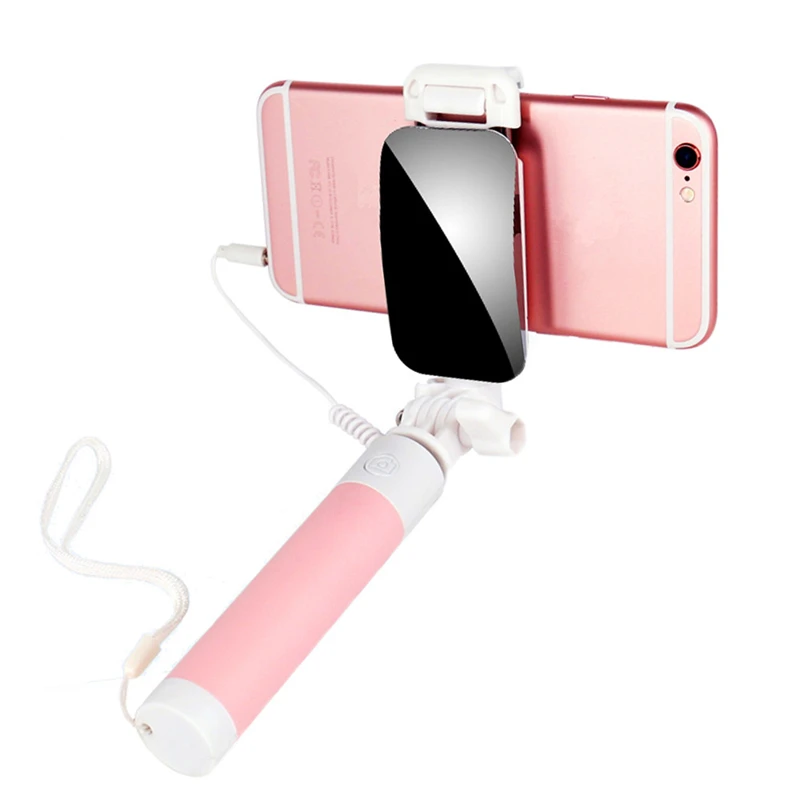 Mini Wired Extendable Handheld Selfie with Fold Mirror Phone Holder for Iphone Samsung LG IOS Android Mobile Support Stand
Mini Wired Extendable Handheld Selfie with Fold Mirror Phone Holder for Iphone Samsung LG IOS Android Mobile Support Stand