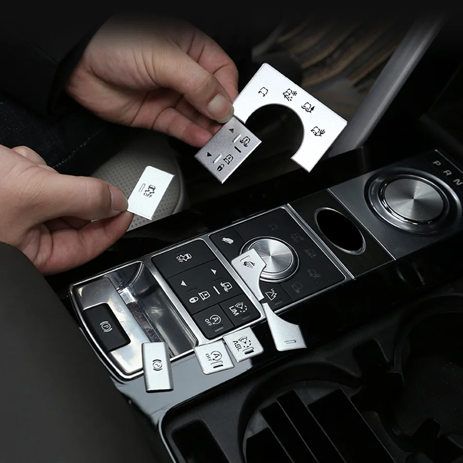 For Land Rover Discovery 5 2017 2018 2019 Aluminium Alloy Terrain mode button sticker
For Land Rover Discovery 5 2017 2018 2019 Aluminium Alloy Terrain mode button sticker