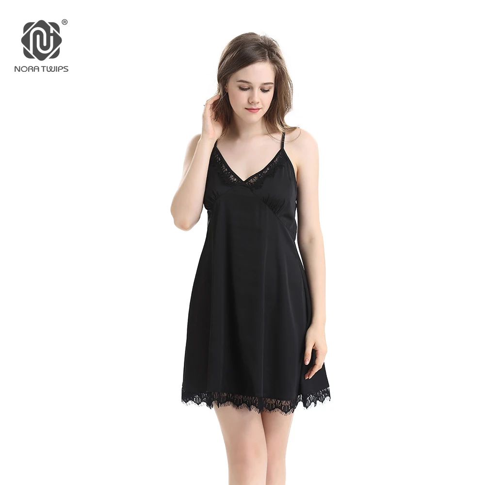 NORA TWIPS Women Nightgowns Sexy Spaghetti Strap V-Neck Lace Casual Sleepwear Night Dress Silk Polyester Night Shirt Nightwear
NORA TWIPS Women Nightgowns Sexy Spaghetti Strap V-Neck Lace Casual Sleepwear Night Dress Silk Polyester Night Shirt Nightwear