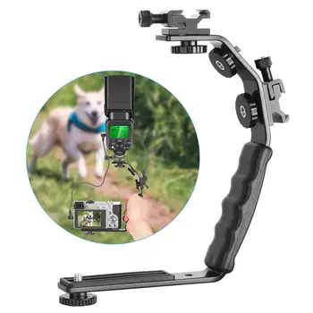 Neewer Camera Video L-Shape Flash Bracket With Dual Flash Cold Shoe Mount 1/4 inches Tripod Screw Versatile Handheld
Neewer Camera Video L-Shape Flash Bracket With Dual Flash Cold Shoe Mount 1/4 inches Tripod Screw Versatile Handheld