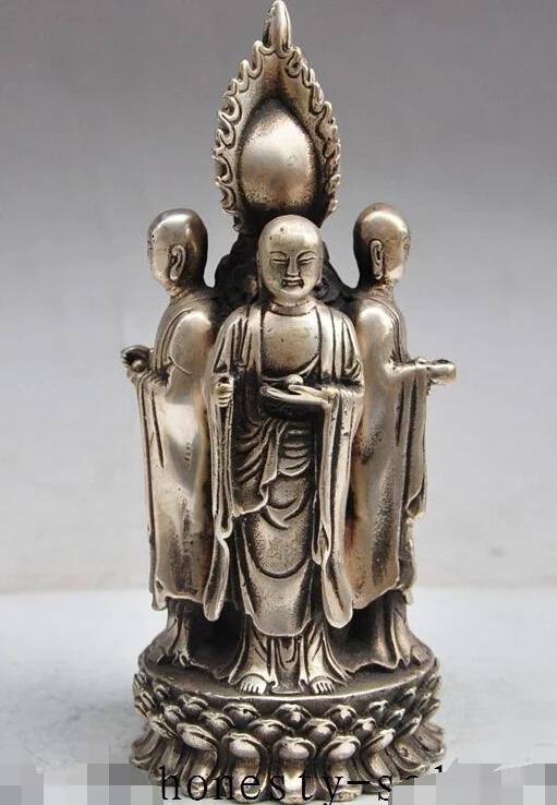 8"tibet buddhism fane Silver Ksitigarbha xuanzang tang sang monk 4 Buddha statue
8"tibet buddhism fane Silver Ksitigarbha xuanzang tang sang monk 4 Buddha statue