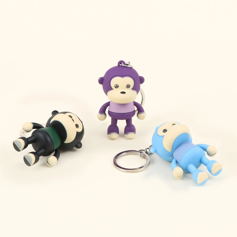 Cute Monkey LED keychain Flashlight Sound Keyring Creative Kids Toys Cartoon Sound Light Keychains New Year Children Gifts
Cute Monkey LED keychain Flashlight Sound Keyring Creative Kids Toys Cartoon Sound Light Keychains New Year Children Gifts