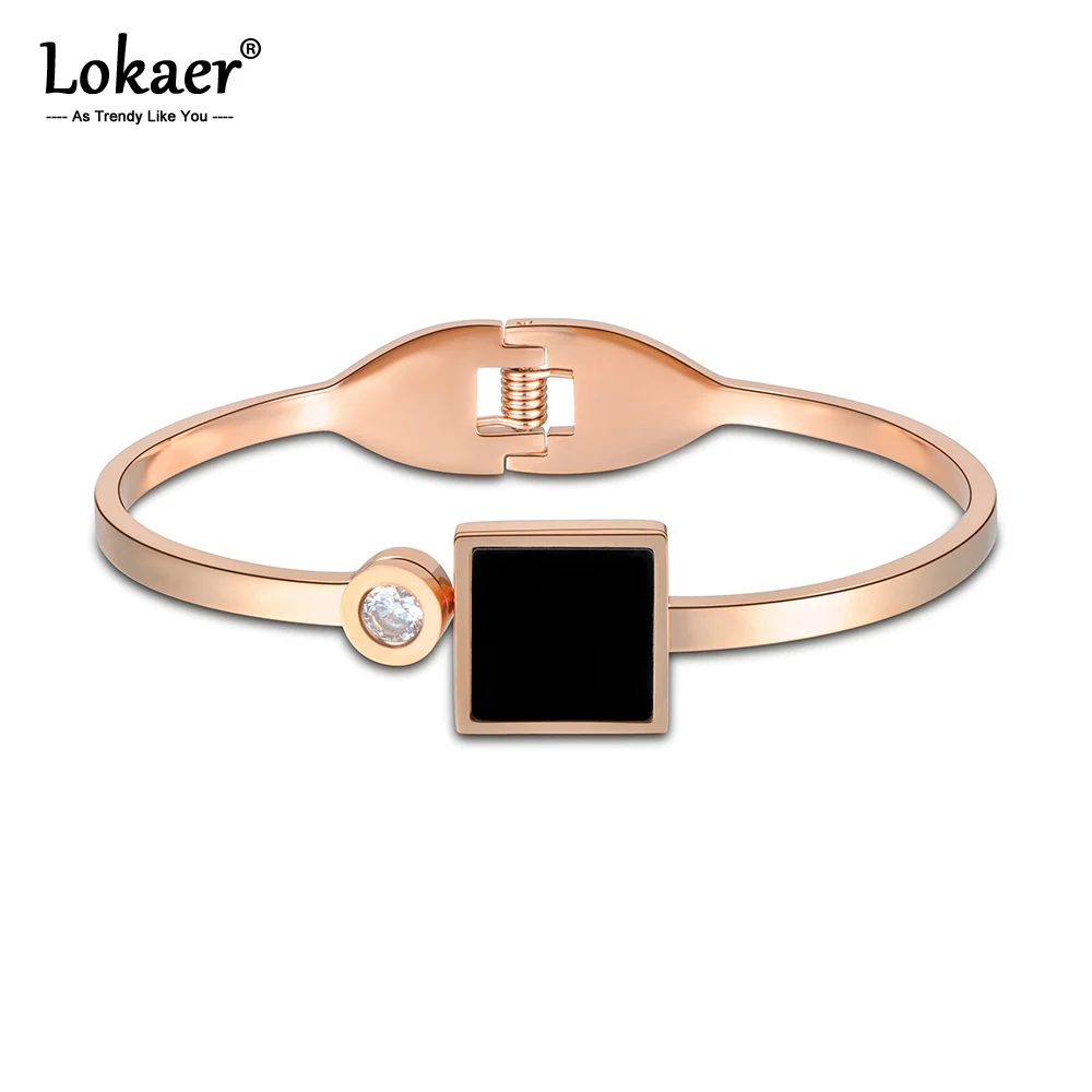 Loaker Trendy Stainless Steel Bangle Rose Gold Romantic Square Acrylic Cubic CZ Crystal Jewelry Bracelet Drop Shipping B17013
Loaker Trendy Stainless Steel Bangle Rose Gold Romantic Square Acrylic Cubic CZ Crystal Jewelry Bracelet Drop Shipping B17013