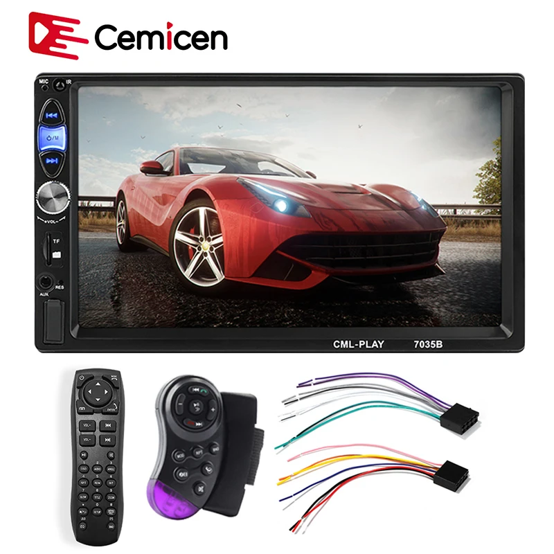 Cemicen 2 Din Car Radio 7 HD Autoradio Multimedia Player 2DIN Touch Screen Auto Audio Car Stereo MP5 Bluetooth USB TF FM Camera
Cemicen 2 Din Car Radio 7 HD Autoradio Multimedia Player 2DIN Touch Screen Auto Audio Car Stereo MP5 Bluetooth USB TF FM Camera