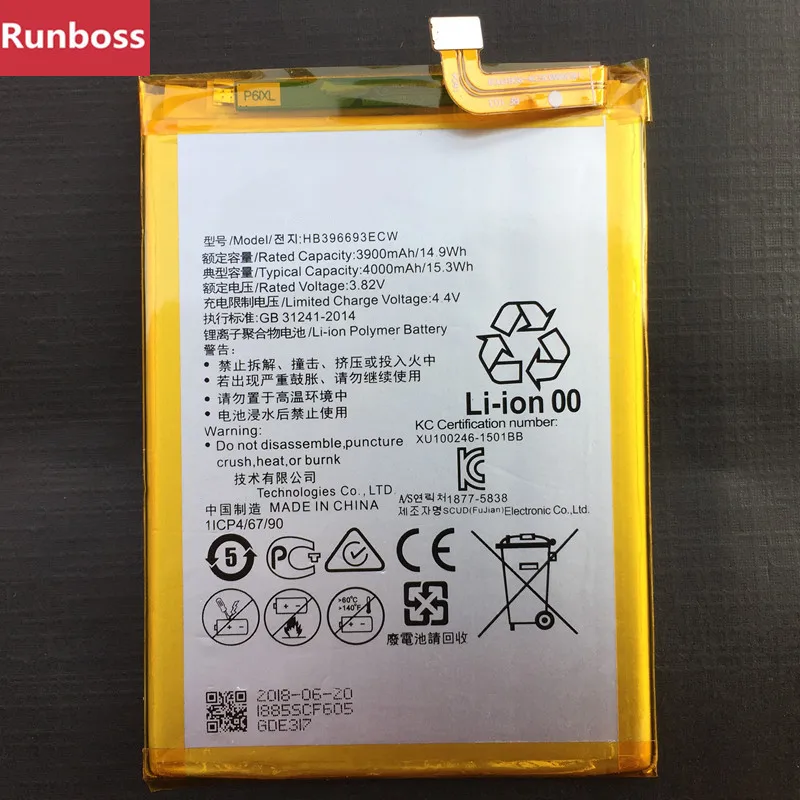 New 4000mAh HB396693ECW Battery For Huawei Mate 8 NXT-AL10 NXT-TL00 NXT-CL00 NXT-DL00 Mate8 Battery
New 4000mAh HB396693ECW Battery For Huawei Mate 8 NXT-AL10 NXT-TL00 NXT-CL00 NXT-DL00 Mate8 Battery