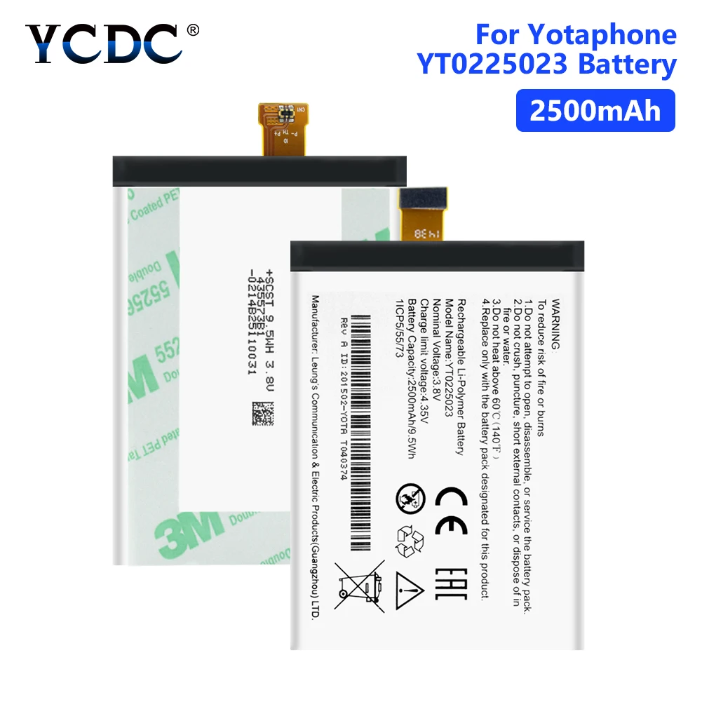 YT0225023 2500mAh Lithium Polymer Battery For Yotaphone 2 YD201 YD206 Smart Phone Replacement Mobile Phone Batteries
YT0225023 2500mAh Lithium Polymer Battery For Yotaphone 2 YD201 YD206 Smart Phone Replacement Mobile Phone Batteries