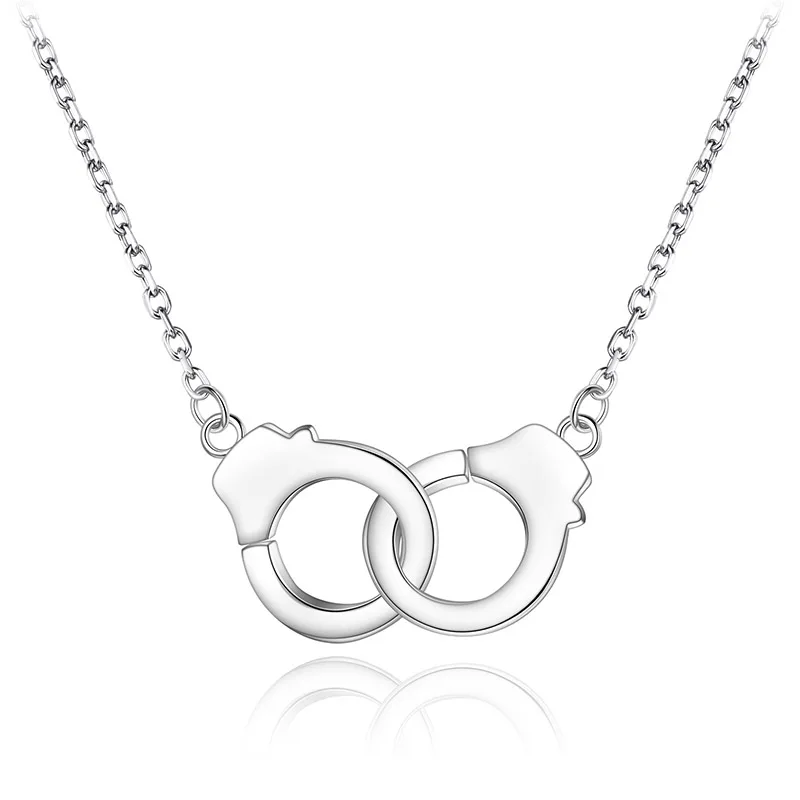 Small 925 Sterling Silver Handcuffs Pendant Necklaces For Women Link Chain Necklace Choker Jewelry Gift collier femme 2019 D20
Small 925 Sterling Silver Handcuffs Pendant Necklaces For Women Link Chain Necklace Choker Jewelry Gift collier femme 2019 D20