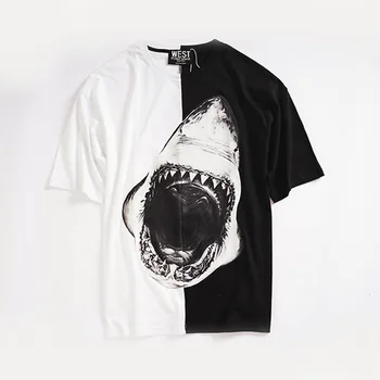 New 2019 Men Novelty Black White Shark Classic T Shirts T-Shirt Hip Hop Skateboard Street Cotton T-Shirts Tee Top Kenye #057
New 2019 Men Novelty Black White Shark Classic T Shirts T-Shirt Hip Hop Skateboard Street Cotton T-Shirts Tee Top Kenye #057