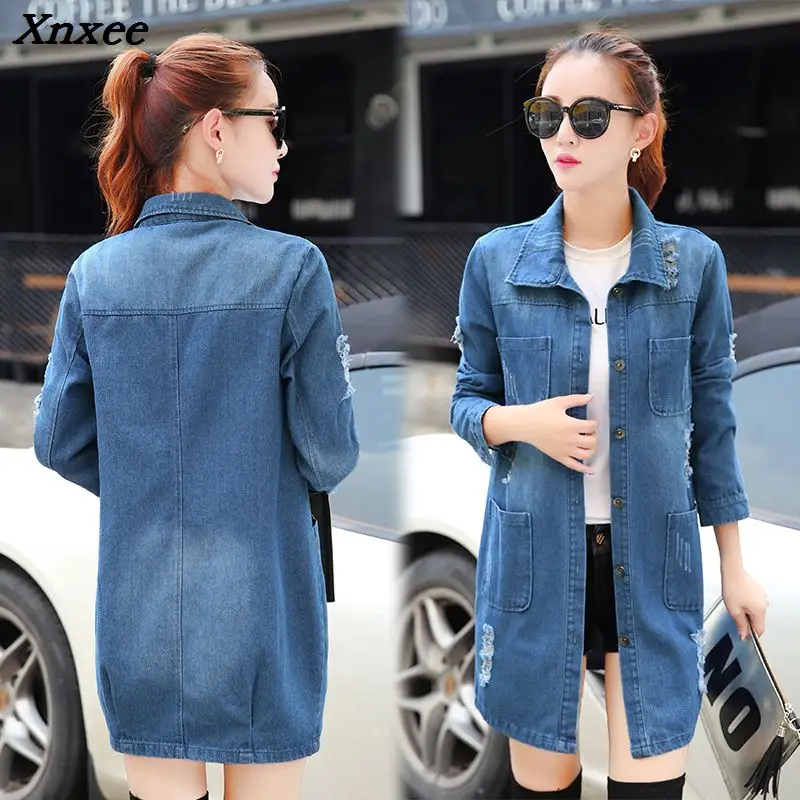 S-6XL Women ladies autumn winter plus size Boyfriend long cardigan denim trench coat feminina Oversize Washed Jeans Coats Xnxee
S-6XL Women ladies autumn winter plus size Boyfriend long cardigan denim trench coat feminina Oversize Washed Jeans Coats Xnxee