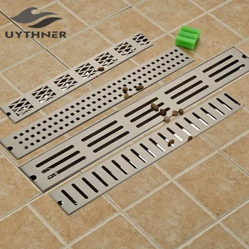 Uythner New Euro Style Nickle Brushed 90*10 CM Deodorization Grill Waste Bathroom Shower Floor Drain
Uythner New Euro Style Nickle Brushed 90*10 CM Deodorization Grill Waste Bathroom Shower Floor Drain
