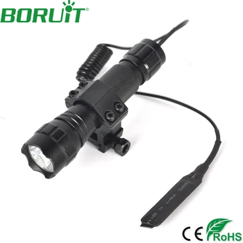 BORUiT 501B XML T6 LED Tactical Flashlight 5-Mode Portable Lantern Camping Hunting Torch Light Remote Pressure Switch Gun Mount
BORUiT 501B XML T6 LED Tactical Flashlight 5-Mode Portable Lantern Camping Hunting Torch Light Remote Pressure Switch Gun Mount