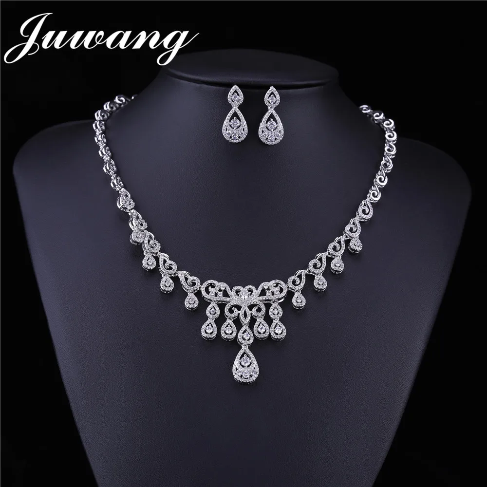 JUWANG Nigerian Water Drop AAACubic Zirconia Wedding Jewelry Sets Inlay Luxury Crystal Bridal Jewelry Sets Gifts for Bridesmaids
JUWANG Nigerian Water Drop AAACubic Zirconia Wedding Jewelry Sets Inlay Luxury Crystal Bridal Jewelry Sets Gifts for Bridesmaids