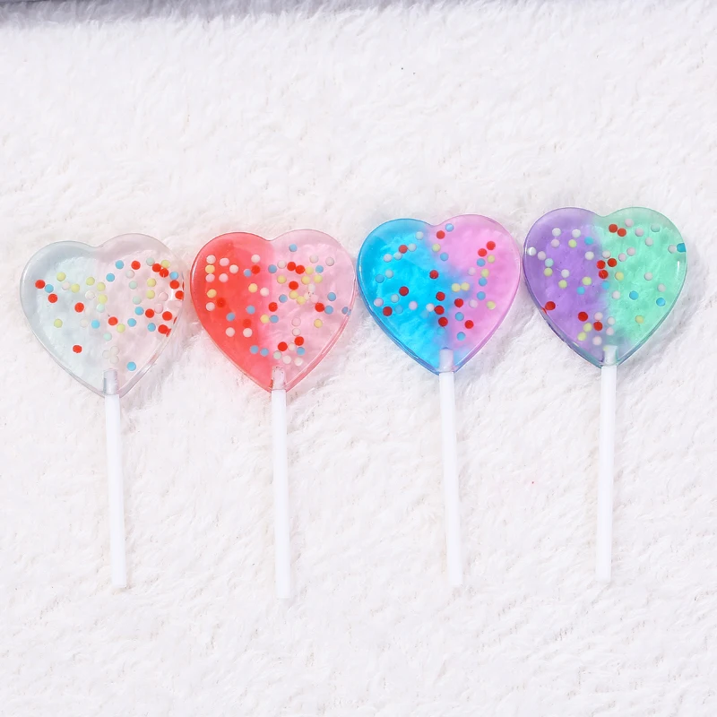 8pcs/lot 80*35mm Heart Lollipop Faux Candy Flatback Resin Cabochons Gradient color
8pcs/lot 80*35mm Heart Lollipop Faux Candy Flatback Resin Cabochons Gradient color